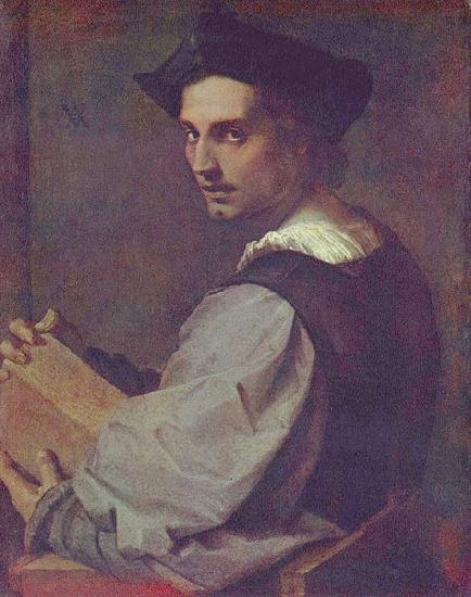 Andrea del Sarto Portrat eines jungen Mannes Sweden oil painting art
